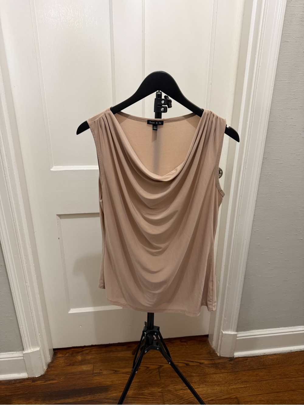 Sami & Jo Draped Cowl Neck Camisole - Nude Blush